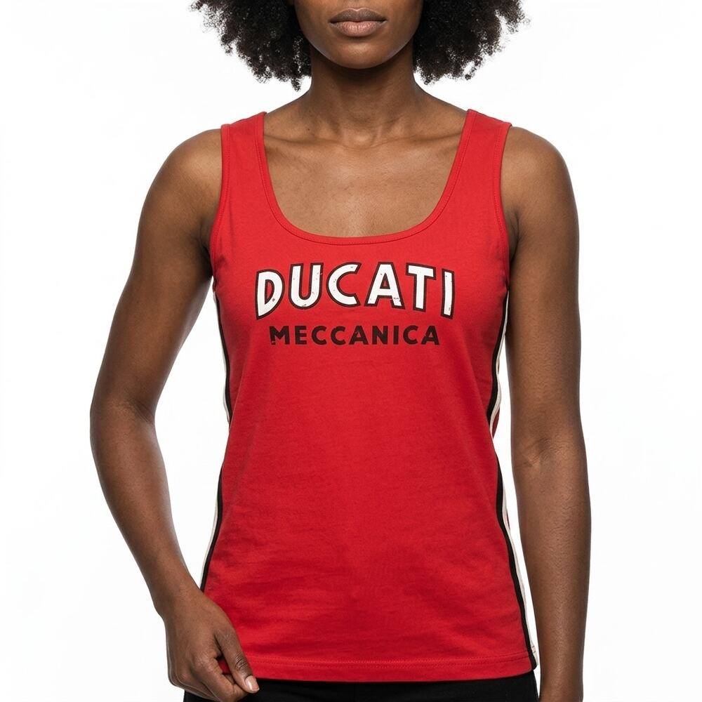 Ducati Red Training Graphic Print Tank Women Size L